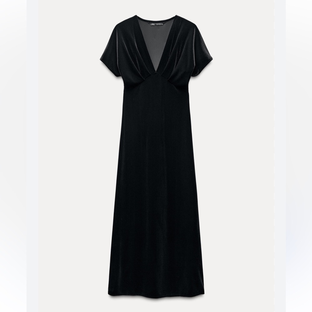 Zara Black Velvet Dress